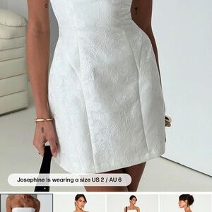 Heaven Sent Princess Polly Strapless White Dress NWT